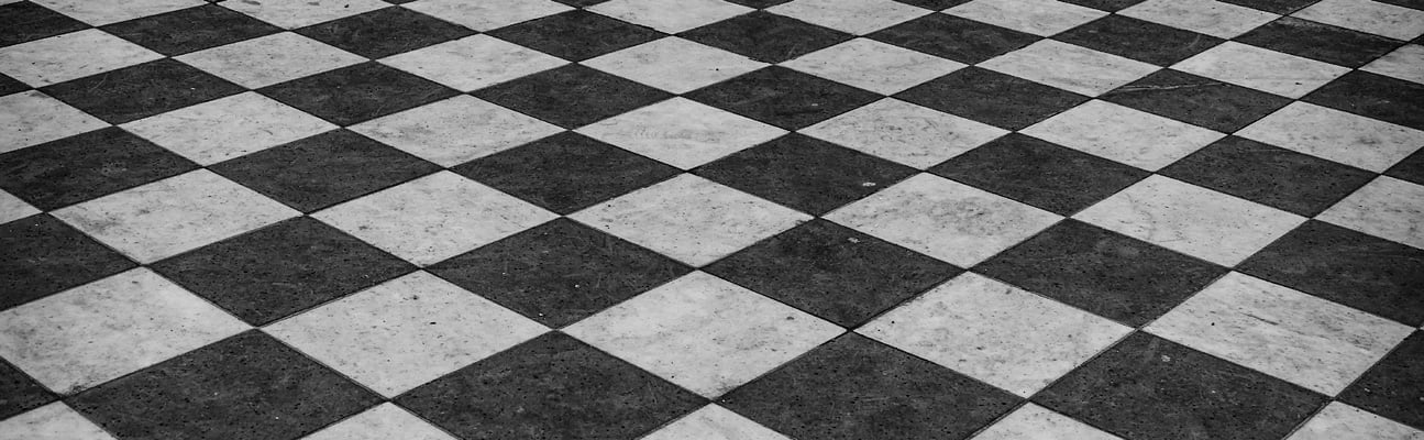black and white tile